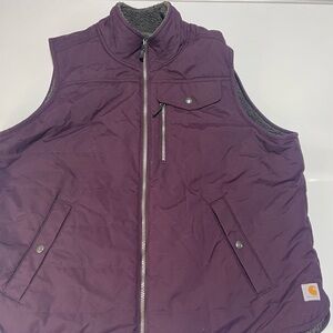 Carhartt Women's Plum Quilted Vest with Fleece Lining